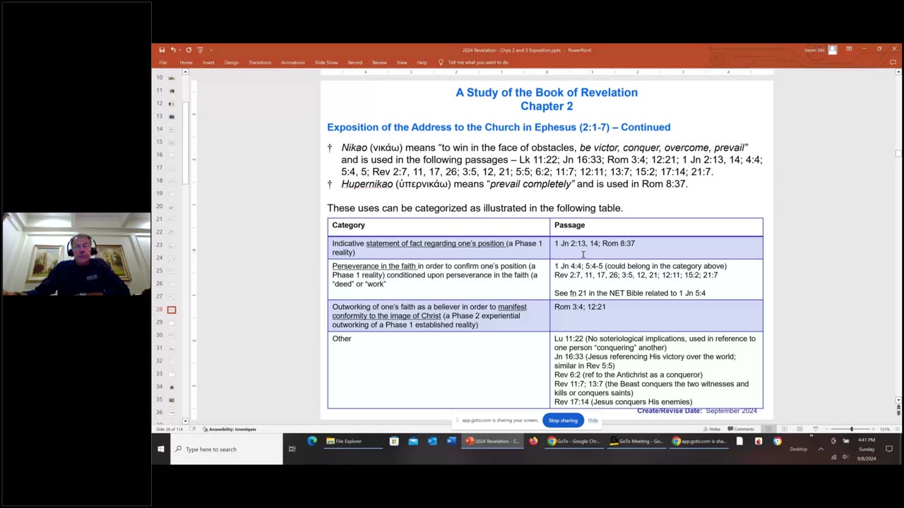 Revelation 2&3 – Discussion of notes