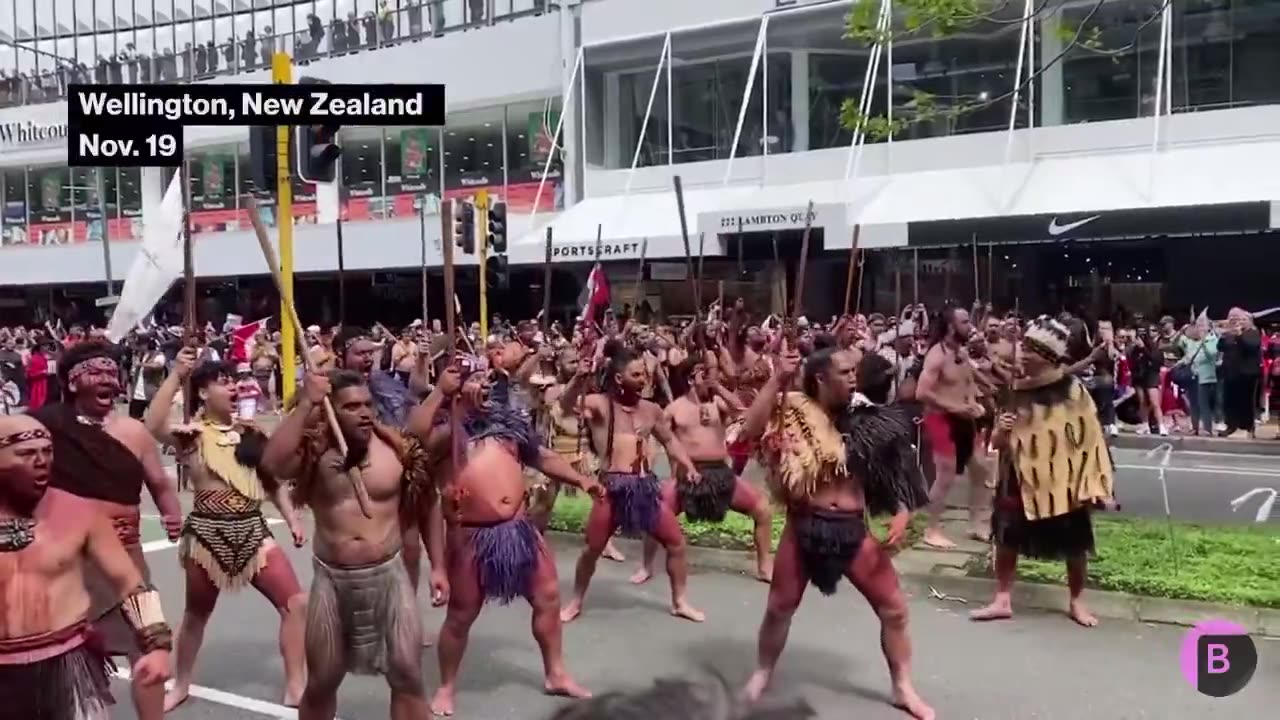 Māori protest in New Zealand against a bill to give equal rights to citizens of all races