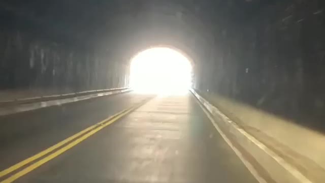 Exit from the tunnel in Zion National Park, Utah.