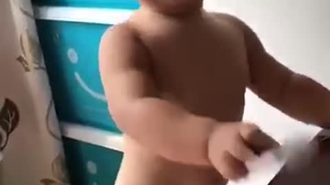 Kid funny video unable to stop laughing