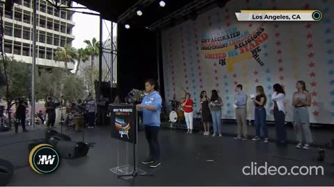 Kids speaking out at 'Defeat The Mandates Rally' Las Angeles, CA - April 10th, 2020