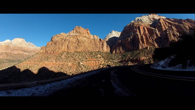 Driving Through Zion National Park