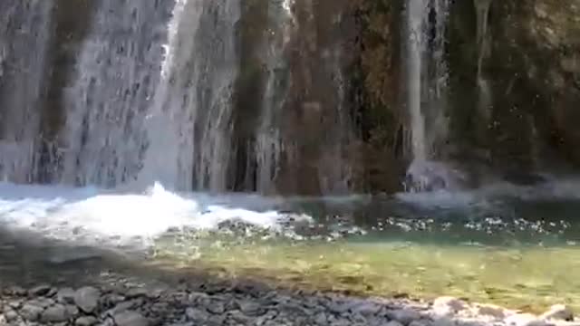 Trekking to the waterfall