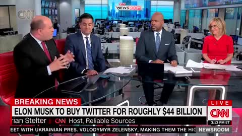 Brian Stelter meltdown on Elon buying Twitter