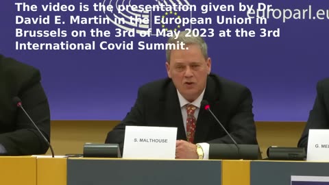 DR. DAVID E. MARTIN - INTERNATIONAL COVID SUMMIT, EUROPEAN UNION MAY 2023