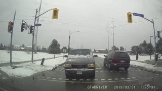 Windshield Cleared of Snow a Second Time