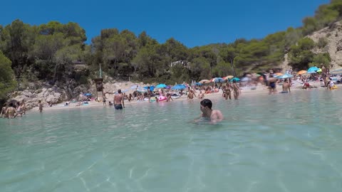 Amazing paradise "Cala Salada" in Ibiza, Spain pr