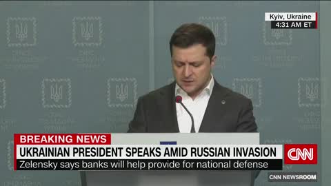 Ukrainian leader Zelensky says Russia has attacked Ukraine much the same as Hitler