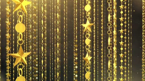 Hanging golden stars