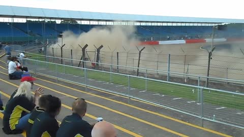 Crash at Silverstone Truck Racing.