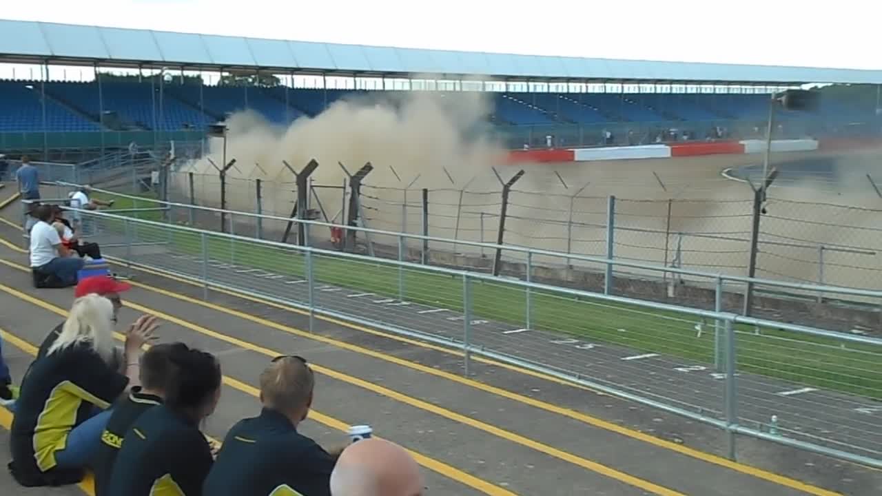 Crash at Silverstone Truck Racing.