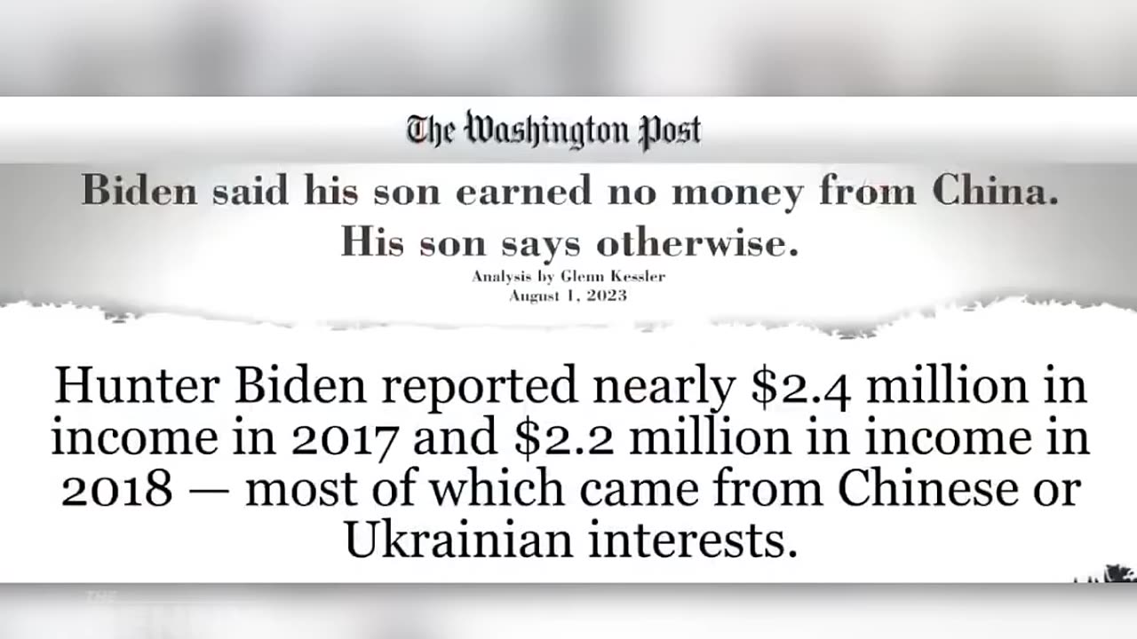 Hunter Biden paid substantial sums from Chinese companies