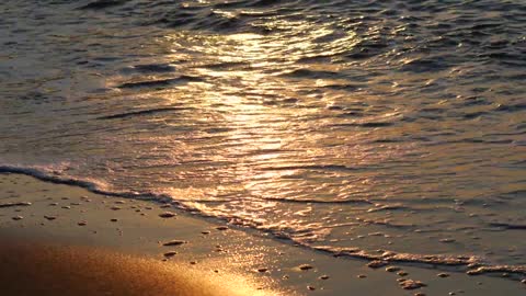 Sea, Wave, Golden, Sand