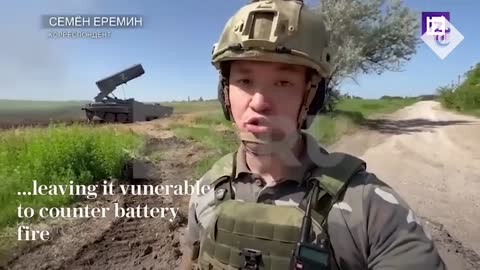 Ukraine war Russian troops run for their lives just seconds after launching rocket attack (1080p HD)