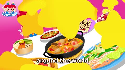 Food Trip Around the World _ Are You Hungry_ _ World Song for Kids _ Let's Eat Yummy Food _ JunyTony