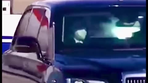 As soon as he stepped off the plane, Putin was given a warm welcome
