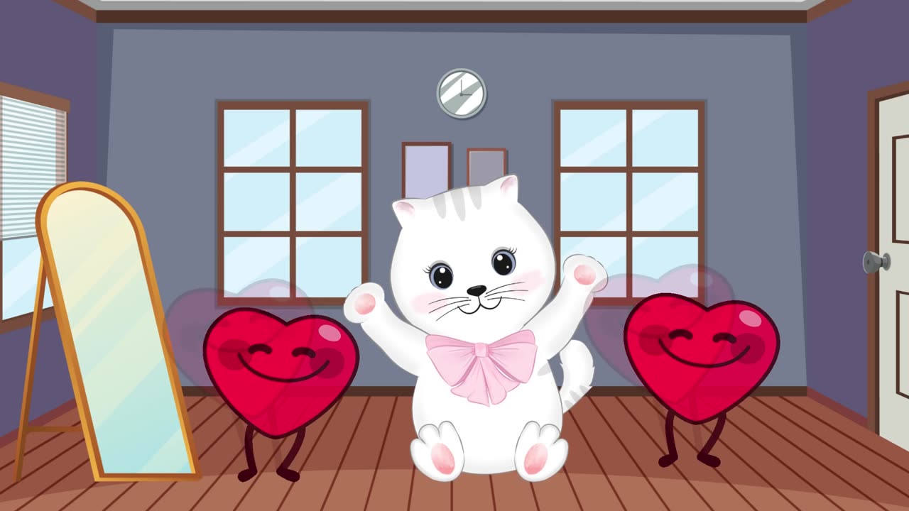 Kitty Cat LOVES HERSELF! | Super Cute Song for Kids & Sing Along & Educational School Song for Kids