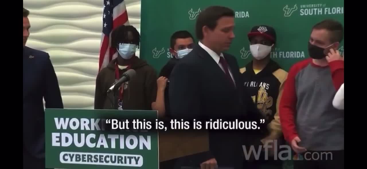 FL Governor Ron DeSantis says enough is enough, mask don’t work