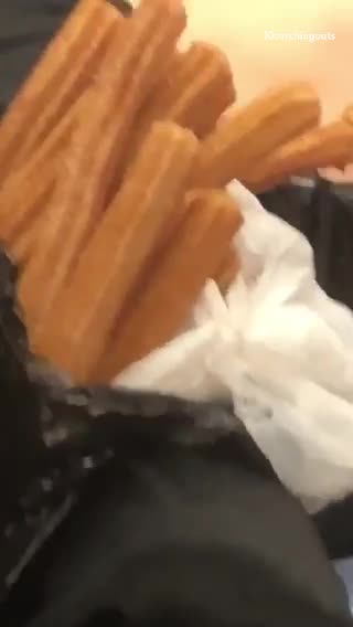 Woman passed out with churros on her