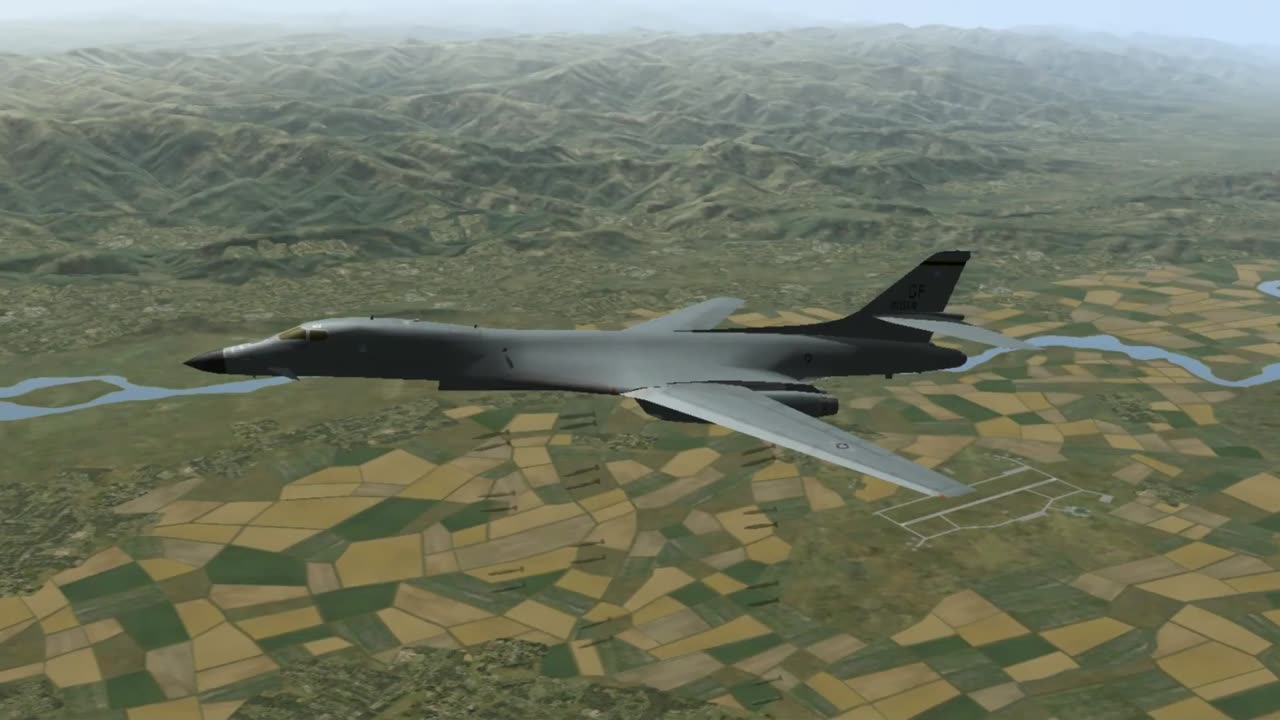 B-1B Lancer bombing