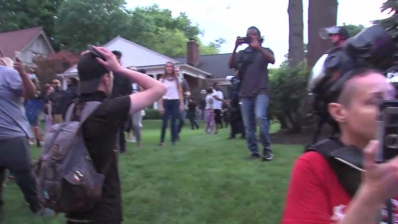 Protesters March With Police In Indiana