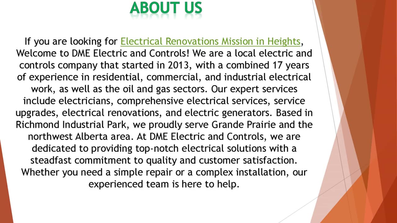 If you are looking for Electrical Renovations Mission in Heights