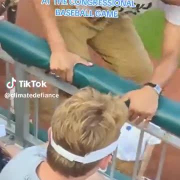 Congressional Baseball Game - Lady Cop Is Here To Restore Order!