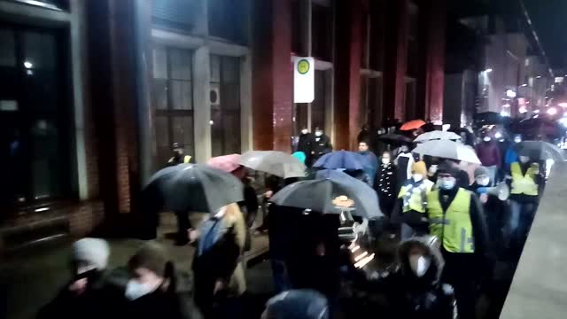 Bielefeld Demo am Kesselbrink - Der Zug - Eindrücke