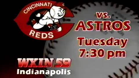 June 20, 1988 - WXIN Promos for Reds-Astros and 'From Here to Eternity'