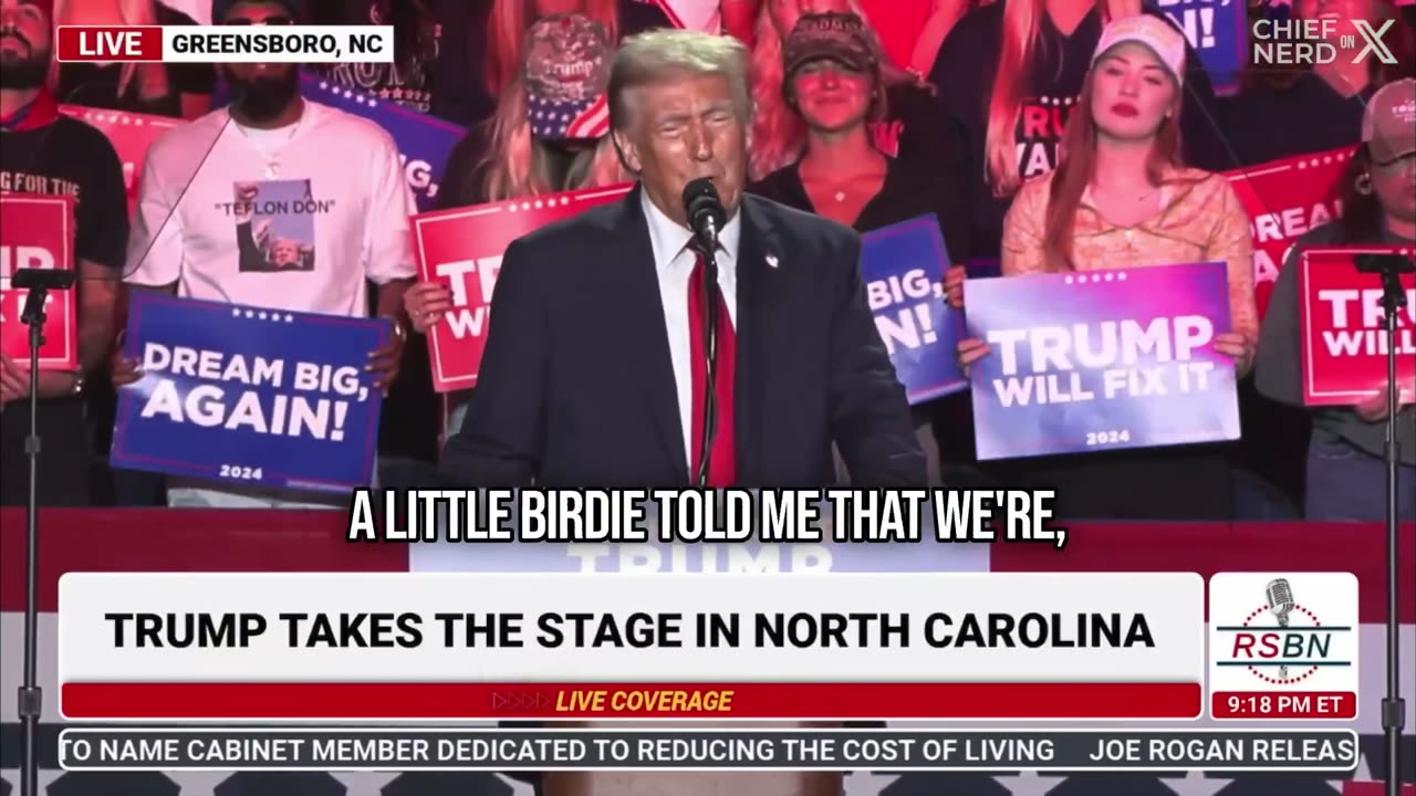 TRUMP: "We're leading in all seven swing states... we're leading in New Jersey."