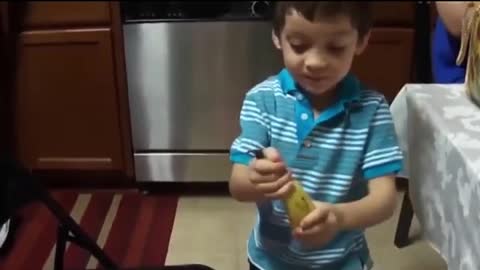 Boy receives an unusual gift and his reaction will surprise him