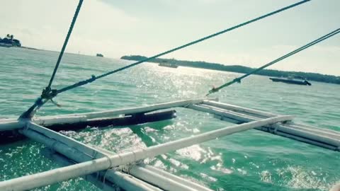 Boracay ocean view from a small boat