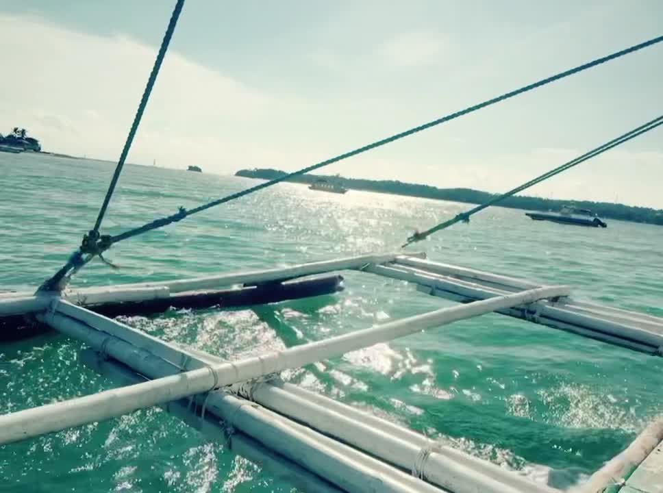 Boracay ocean view from a small boat