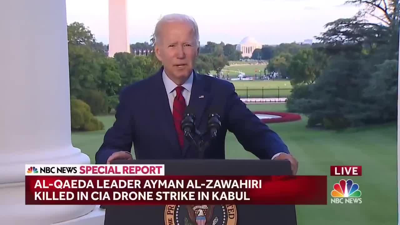 News Biden Announces Death of Al Qaeda Ayman al-Zawahri