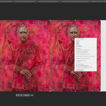 Dämon, Teufel bzw. Baphomet im neu enthüllten King Charles Gemälde