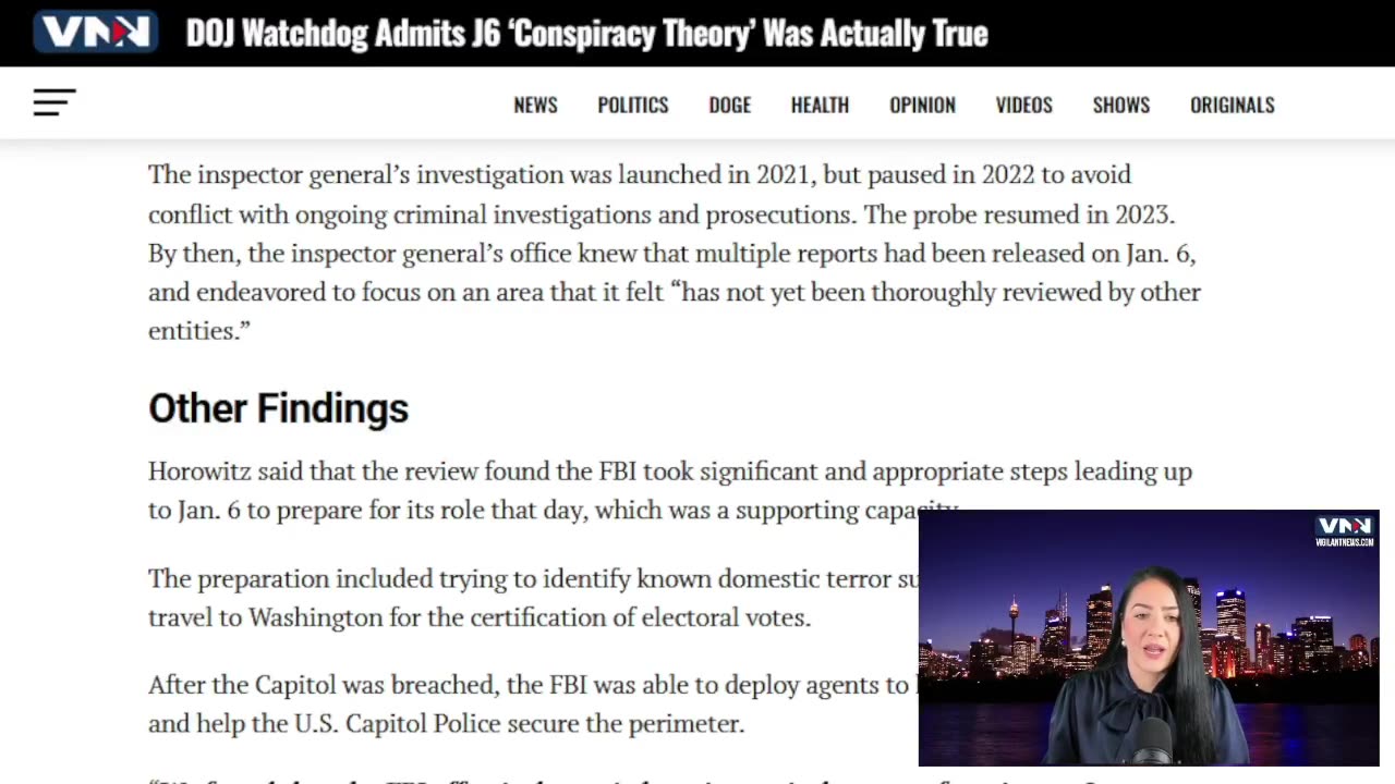 DOJ Watchdog admits this J6 ‘conspiracy theory’ was actually true.