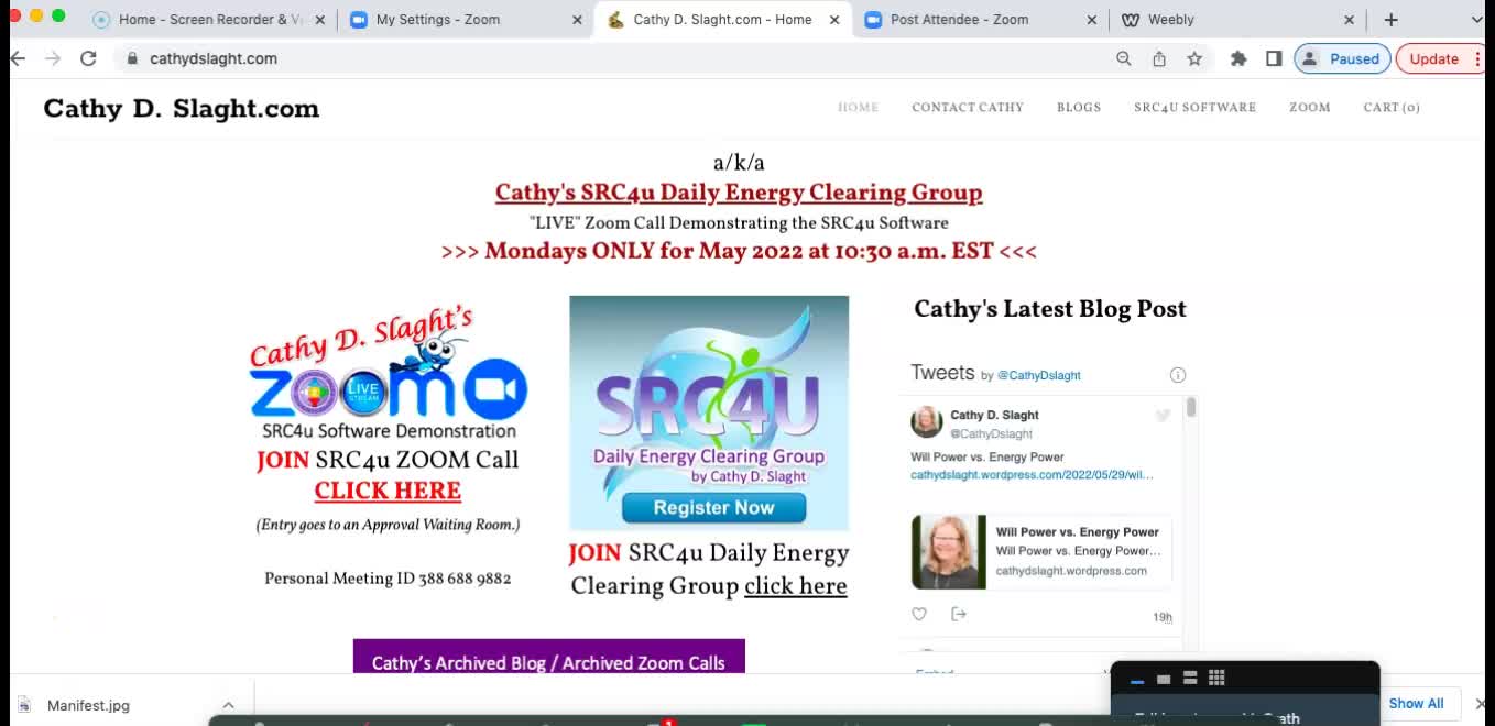 SRC4U Software Zoom Call 5 30 2022 by Cathy D. Slaght