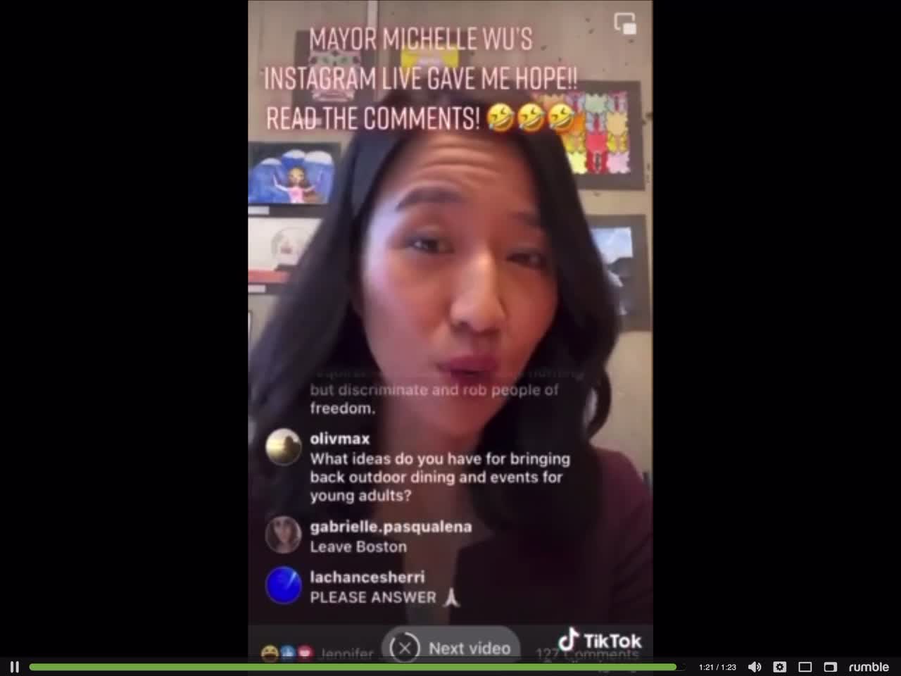 Democrat Boston mayor Michelle Wu Q & A goes horribly wrong Trolled endlessly