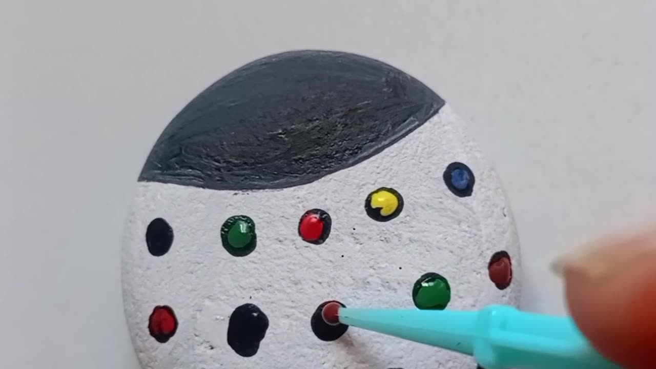 Diy | stone painting |lady bug
