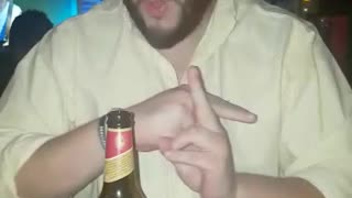 A Guy Summons A Beer With A Cool Naruto Magic Spell