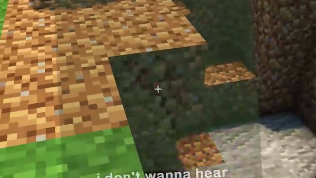 Minecraft when you don't fill the creeper holes...