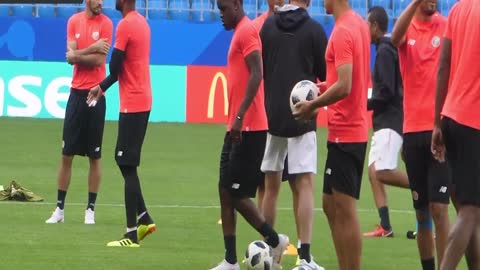 Trening Kostarike prije treninga sa Srbijom