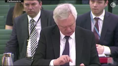 David Davis's phone ringing interrupts Brexit committee