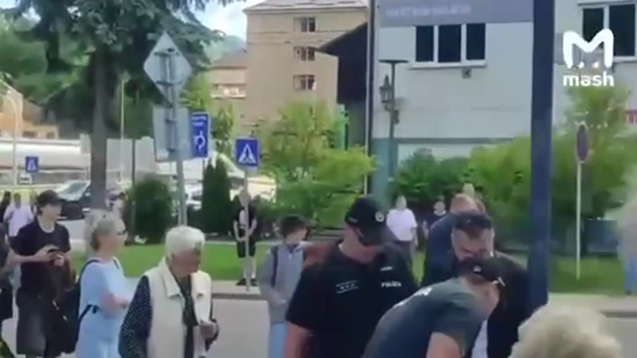 Footage after the assassination attempt on Slovak PM Fico.