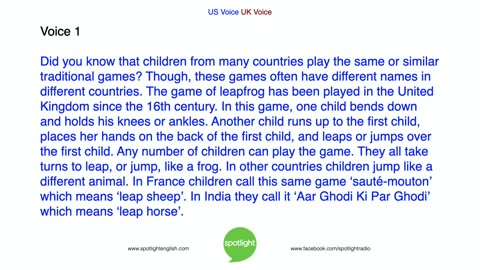 Traditional Children's Games | practice English with Spotlight