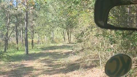 Backwoods off roading in 4x4 Jeep Wrangler