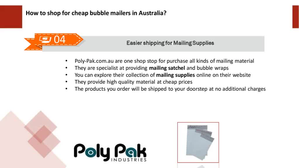 How to shop for cheap bubble mailers in Australia?