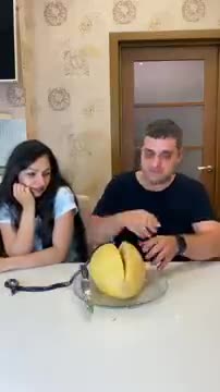 Prank! Snake in the melon - shorts Best TikTok video by MoniLina