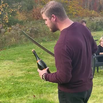 Sabering a Champagne Bottle