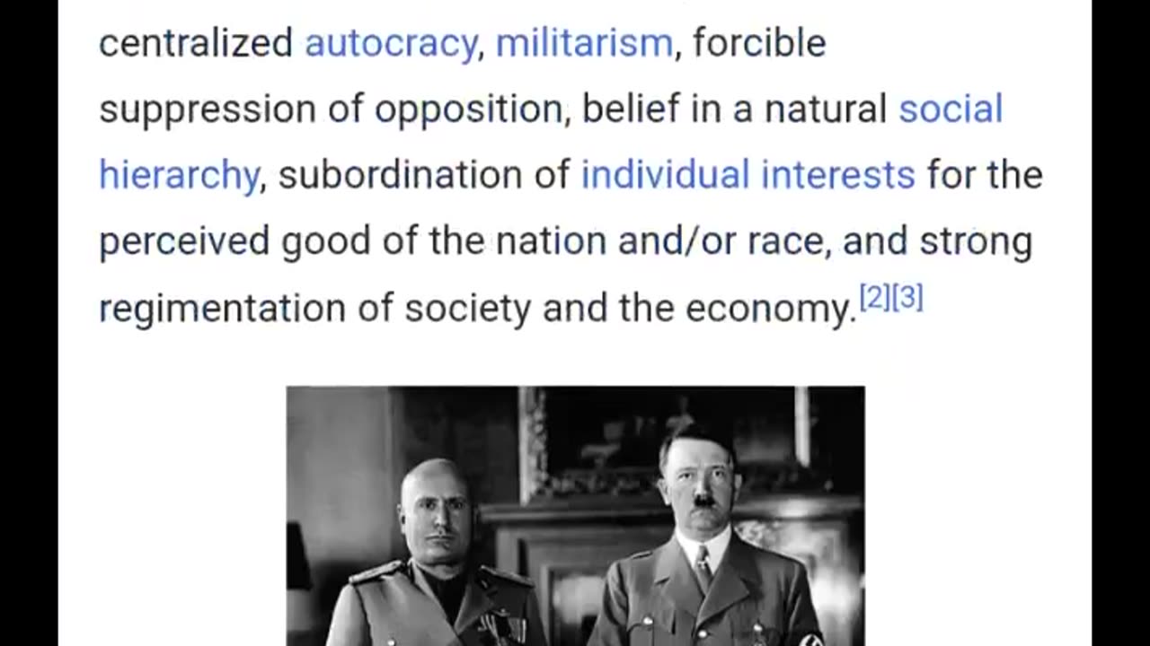 Wikipedia Entry for Fascism - Who are the Real Fascists Now? First Lines